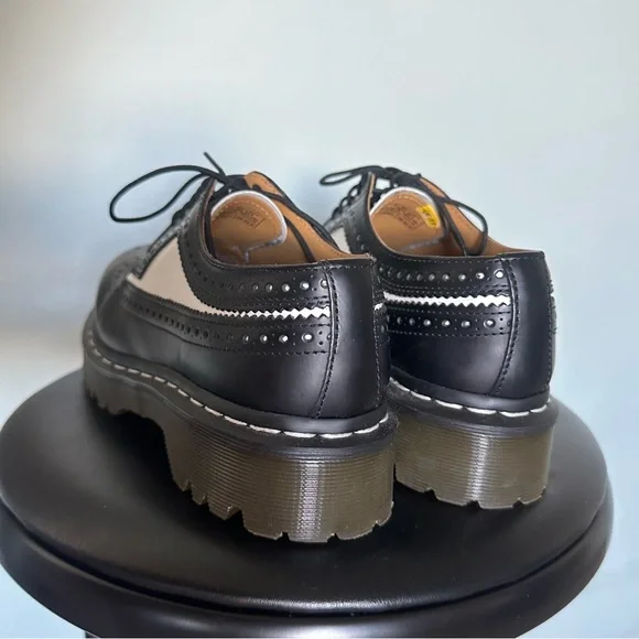 Dr. Martens Black and White Oxford Shoes - Picture 7 of 8